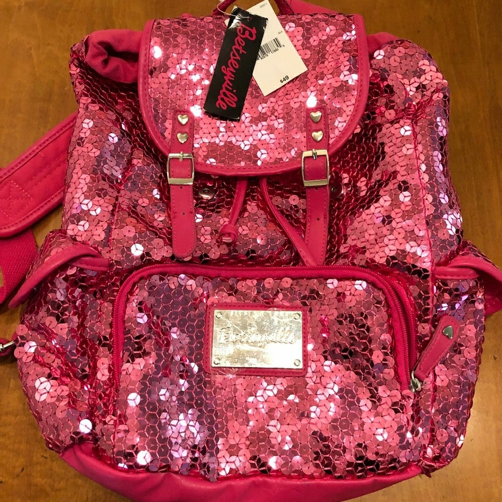 Betsyville Pink Sequin Backpack